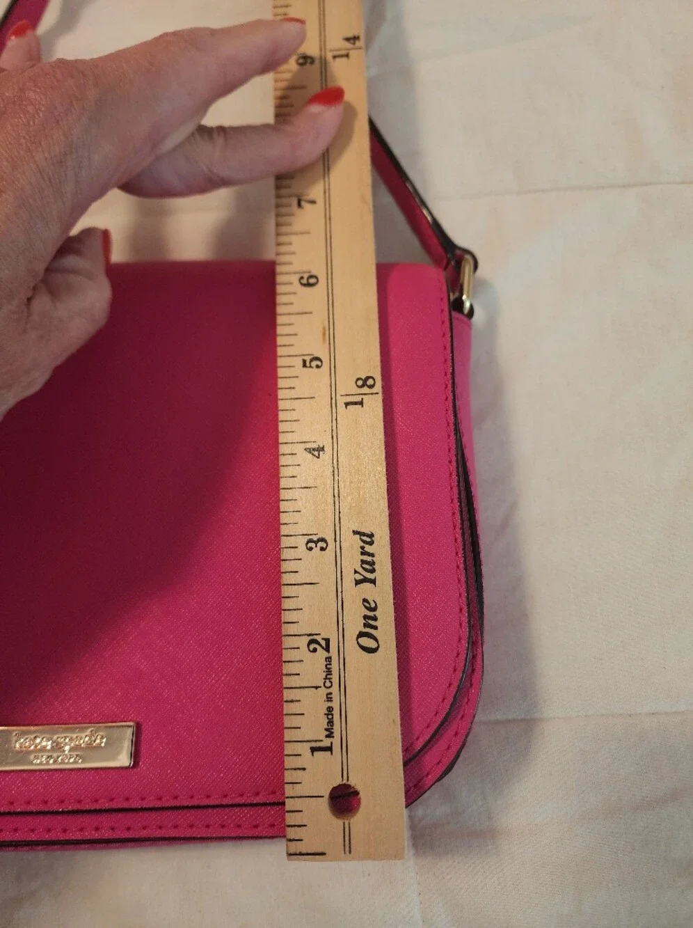 Kate Spade Hot Pink Crossbody Flap Bag Gold Hardware Barbie Mobwife Bold
